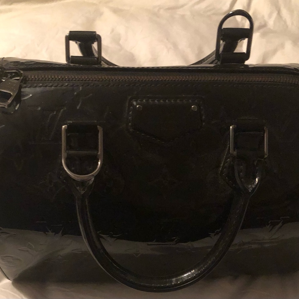 Authentic Louis Vuitton Vernis Montana Black Satchel Dark Silver Hardware - Picture 11 of 11